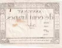 France 100 Francs - 18 Nivose An III - (07.01.1795) - Sign. Oudry - S&eacute;rie 3920