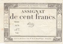 France 100 Francs - 18 Nivose An III - (07.01.1795) - Sign. Perrin  - Serial 1879