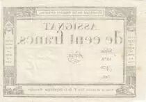 France 100 Francs - 18 Nivose An III - (07.01.1795) - Sign. Perrin  - Serial 1879