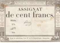 France 100 Francs - 18 Nivose An III - (07.01.1795) - Sign. Perrin  - Serial 376