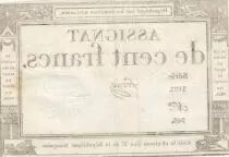 France 100 Francs - 18 Nivose An III - (07.01.1795) - Sign. Perrin - S&eacute;rie 3195