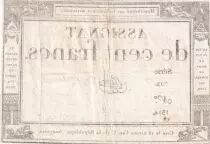 France 100 Francs - 18 Nivose An III - (07.01.1795) - Sign. Pierre  - Serial 722 - P.78