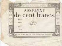 France 100 Francs - 18 Nivose An III - (07.01.1795) - Sign. Pierre - Serial 1609