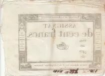 France 100 Francs - 18 Nivose An III - (07.01.1795) - Sign. Pierre - S&eacute;rie 425