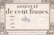 France 100 Francs - 18 Nivose An III - (07.01.1795) - Sign. Saxy - Serial 1573 - P.78