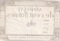 France 100 Francs - 18 Nivose An III - (07.01.1795) - Sign. Saxy - Serial 1573 - P.78