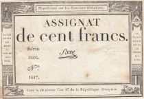 France 100 Francs - 18 Nivose An III - (07.01.1795) - Sign. Saxy - Serial 2006