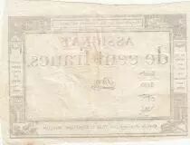 France 100 Francs - 18 Nivose An III - (07.01.1795) - Sign. Saxy - Serial 3420