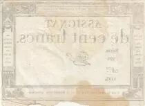 France 100 Francs - 18 Nivose An III - (07.01.1795) - Sign. Taizy - Serial 591