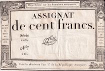 France 100 Francs - 18 Nivose An III - (07.01.1795) - Sign. Tuet  - Serial 1526 - P.78