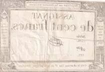 France 100 Francs - 18 Nivose An III - (07.01.1795) - Sign. Tuet  - Serial 1526 - P.78