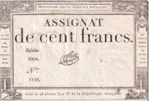 France 100 Francs - 18 Nivose An III - (07.01.1795) - Sign. Tuet  - Serial 1908 - P.78