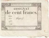 France 100 Francs - 18 Nivose An III - (07.01.1795) - Sign. Vorgier - S&eacute;rie 3420