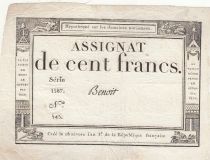 France 100 francs - 18 Nivose An III - 1794 - Sign. Benoit - Série 1587
