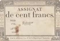 France 100 francs - 18 Nivose An III - 1794 - Sign. Dehogues - Série 1746