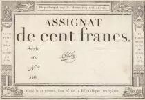 France 100 francs - 18 Nivose An III - 1794 - Sign. Gibier - S&eacute;rie 40