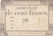 France 100 francs - 18 Nivose An III - 1794 - Sign. Moret - Série 4021