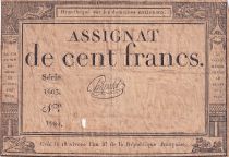 France 100 Francs - 18 Nivose An III - 7.1.1795 -  TB+ - Sign. Chapotot