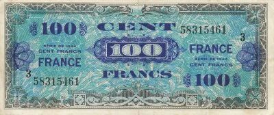 France 100 Francs - 1945 - S�rie 3