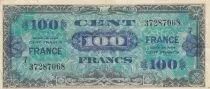 France 100 Francs - Allied Military Currency - 1944 - Serial 7 - Num 37287068