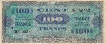 France 100 Francs - Allied Military Currency - 1944 - Serial 8 - P.123