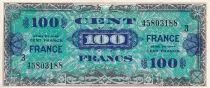 France 100 Francs - Allied Military Currency - 1945 - Serial 3 - AU - P.123c