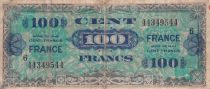 France 100 Francs - Allied Military Currency - 1945 - Serial 6 - P.123