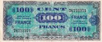 France 100 Francs - Allied Military Currency - 1945 - Serial 6 - VF - P.123c