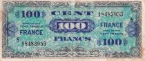 France 100 Francs - Allied Military Currency - 1945 - Serial 8 - P.123