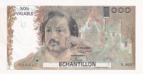 France 100 Francs - Balzac 1980 - Epreuve recto verso filigranée, signée, numérotée - Offset - Echantillon - P.NEUF