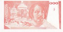 France 100 Francs - Balzac 1980 - Epreuve sans filigrane - Verso rouge, recto jaune - Echantillon - NEUF