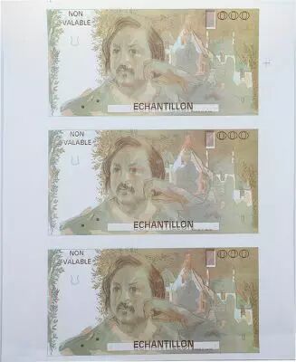 France 100 Francs - Balzac 1980 - No cut sheet with watermark - UNC