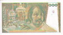 France 100 Francs - Balzac 1980 - Proof recto verso without watermark - Serial varieties - Echantillon - AU / P.UNC