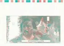 France 100 Francs - Balzac 1980 - Proof withtout watermark with colors code- Back yellow - Echantillon - UNC