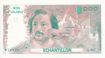 France 100 Francs - Balzac 1980 - With sign - Serial A.007 - Echantillon - UNC