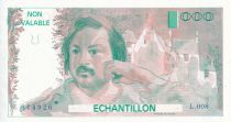 France 100 Francs - Balzac 1980 - Without sign - Serial L.008 - Echantillon - P.UNC