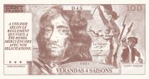 France 100 Francs - Billet publicitaire - Verandas 4 saisons - Spécimen