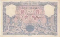 France 100 Francs - Blue and pink -  22-02-1901 - Serial T.3166 - F to VF - P.65