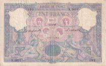 France 100 Francs - Blue and pink - 1899 - Serial X.2607 - VG to F - P.65