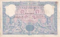 France 100 Francs - Blue and pink - 1906 - Serial E.4735 - F to VF - P.65