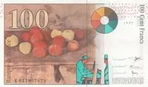 France 100 Francs - Cezanne - 1997 - Serial K022