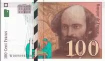 France 100 Francs - Cezanne - 1997 - Serial W.009