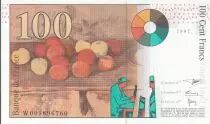 France 100 Francs - Cezanne - 1997 - Serial W.009