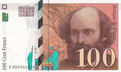 France 100 Francs - Cezanne - 1997 - Serial X