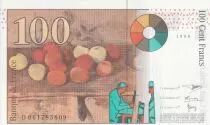 France 100 Francs - Cezanne - 1998 - Serial D.061 - Faute