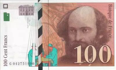 France 100 Francs - Cezanne - 1998 - Serial G.042