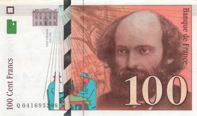 France 100 Francs - Cezanne - 1998 - S�rie Q.041