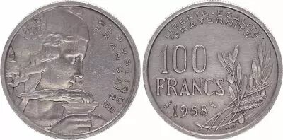 France 100 Francs-  Cochet - 1958 - Owl