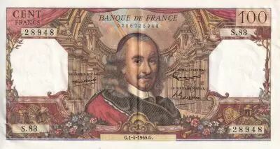 France 100 Francs - Corneille - 01-04-1965 - Serial S.83 - P.149