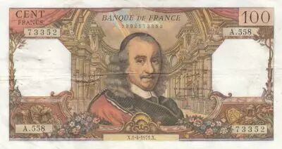 France 100 Francs - Corneille - 01-04-1971 - Serial A.558